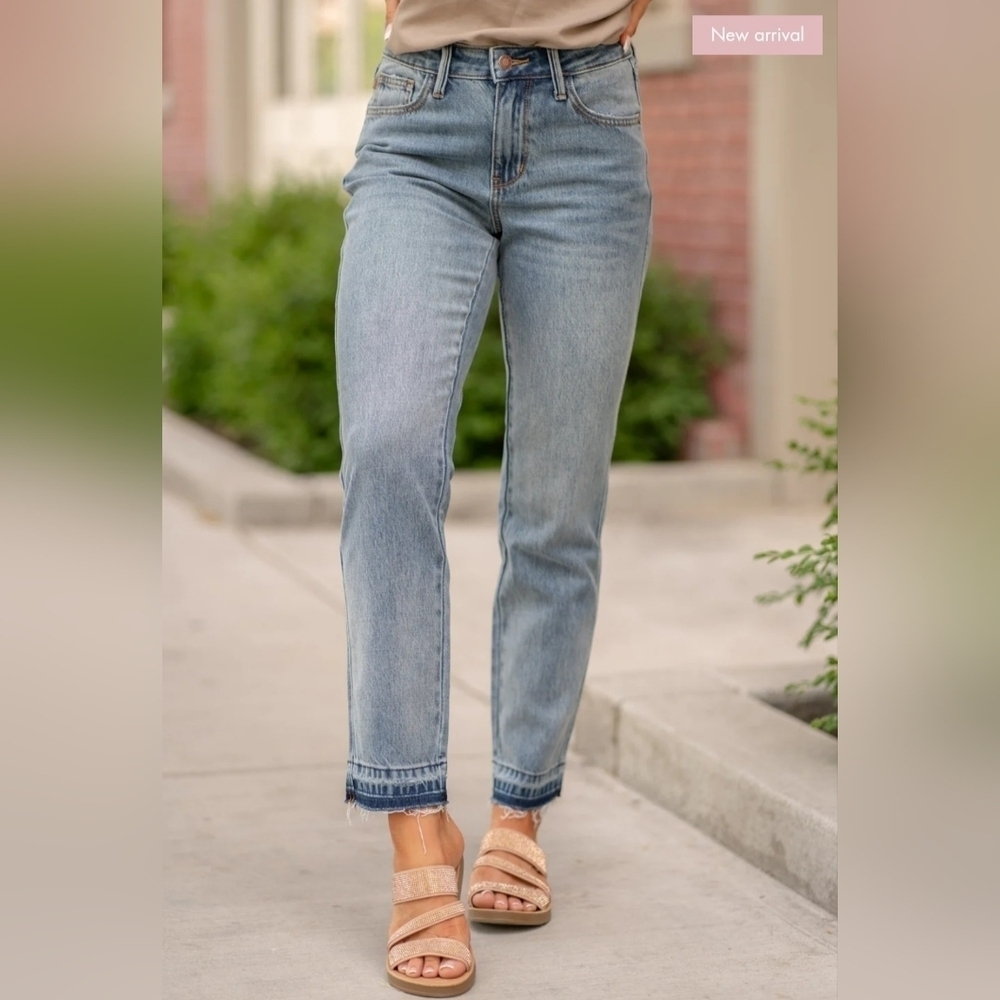 Judy Blue MR Rigid Magic Release Hem Boyfriend Jeans Slim Straight Various NEW